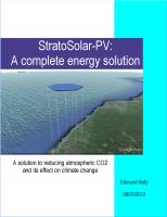 Cover for 'StratoSolar-PV:  A Complete Energy Solution'