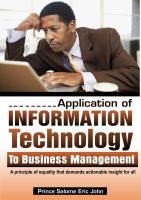 Cover for 'Application of Information Technology to Business Management'