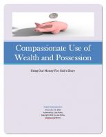 Cover for 'Compassionate Use of Wealth and Possession'