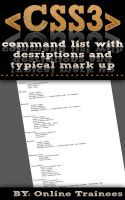 Cover for 'Comprehensive CSS3 Command List, With Descriptions And Typical Mark Up'