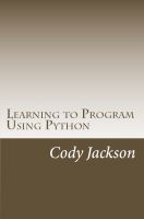 Cover for 'Learning to Program Using Python'
