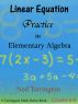 Linear Equation Practice in Elementary Algebra, Grades 6-8 by Ned Tarrington