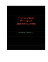 Cover for 'Knowledge Without Justification'