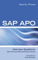 Cover for 'SAP APO Interview Questions, Answers, and Explanations: SAP APO Certification Review'