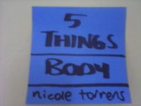 Cover for '5 things - BODY'