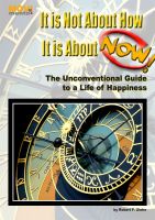Cover for 'It Is Not About How, It Is About Now'