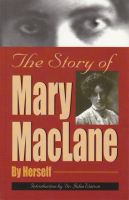 Cover for 'The Story of Mary MacLane'