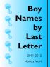 Boy Names by Last Letter, 2011-2012 by Nancy Man