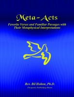 Cover for 'Meta-Acts: Favorite Verses and Familiar Passages with Their Metaphysical Interpretations'